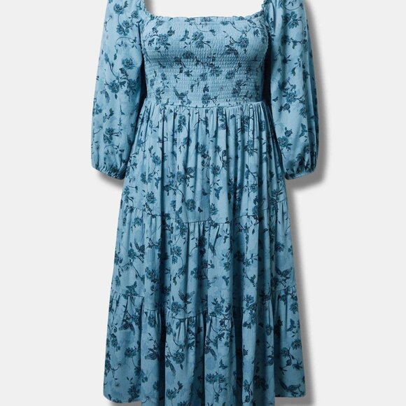 NWT TORRID FLORAL SKATER MIDI DRESS - SIZE 3 - Picture 5 of 10